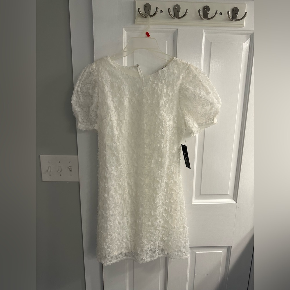 Always For You White Puff Sleeve Mini Dress Lulus